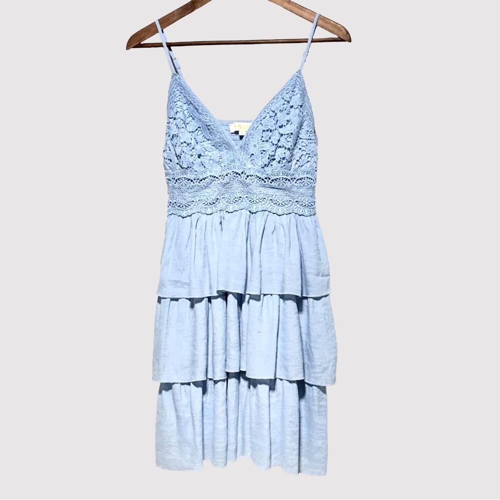 REBELLION AGAIN Lace Tiered Babydoll Coquette Poetcore Dress
